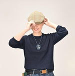 Indigo Super Gauze Wholegarment 908 Crewneck - 45R by 45rpm studio