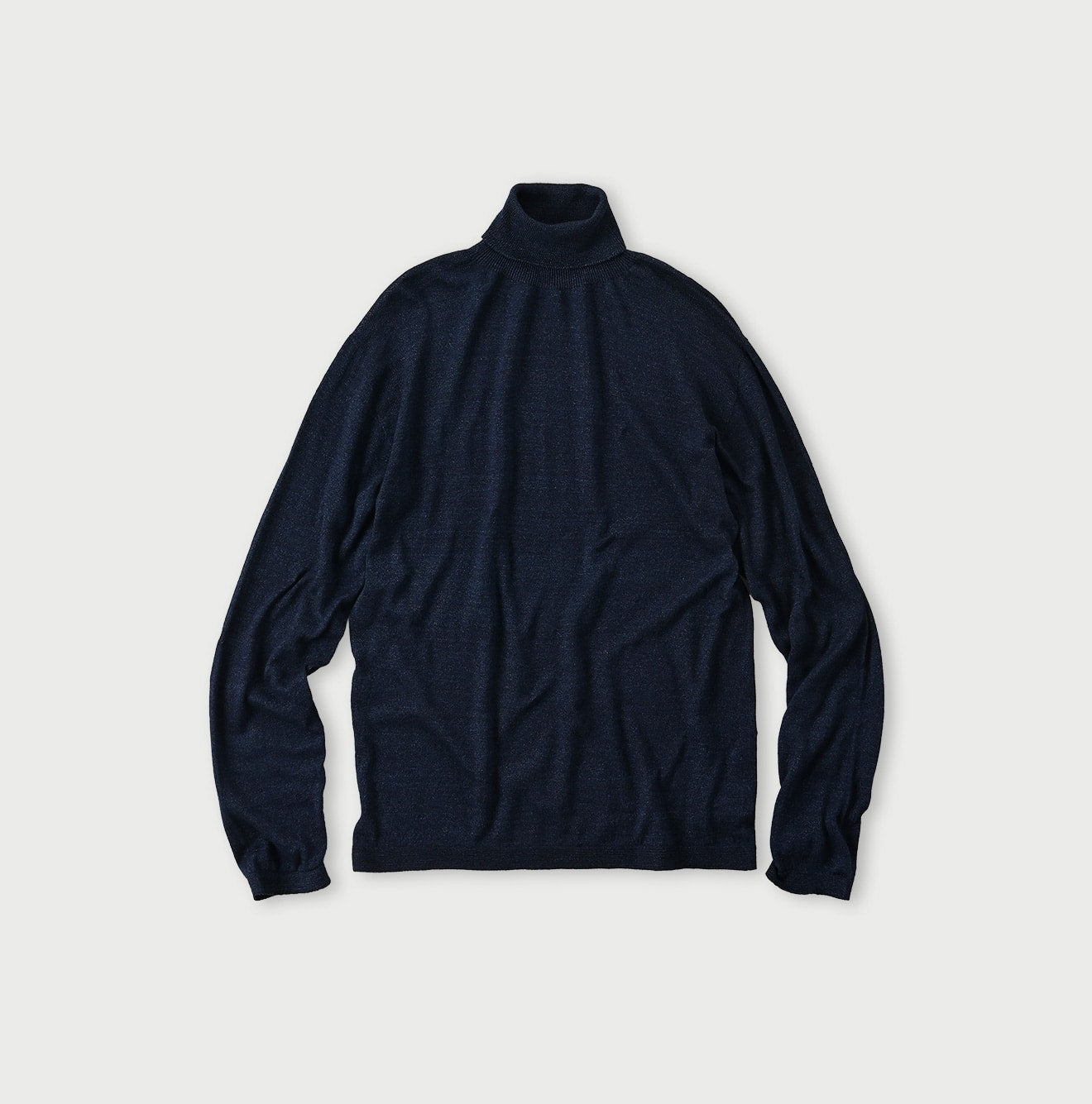 45R Indigo Super Gauze Wholegarment 908 Turtleneck