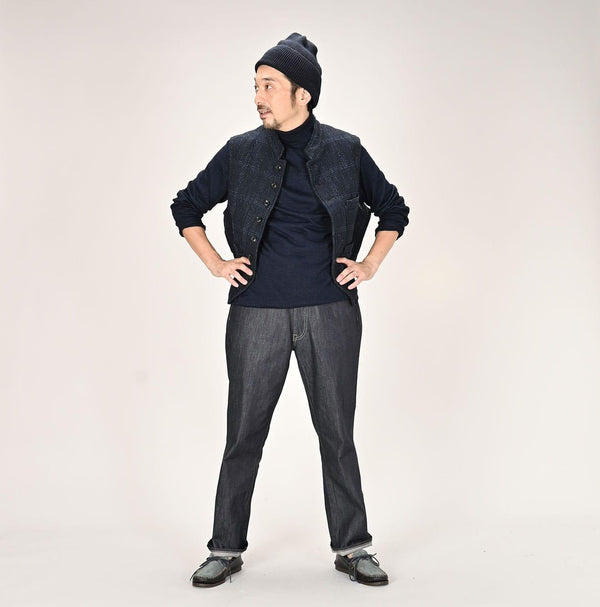 Indigo Super Gauze Wholegarment 908 Turtleneck - 45R by 45rpm studio