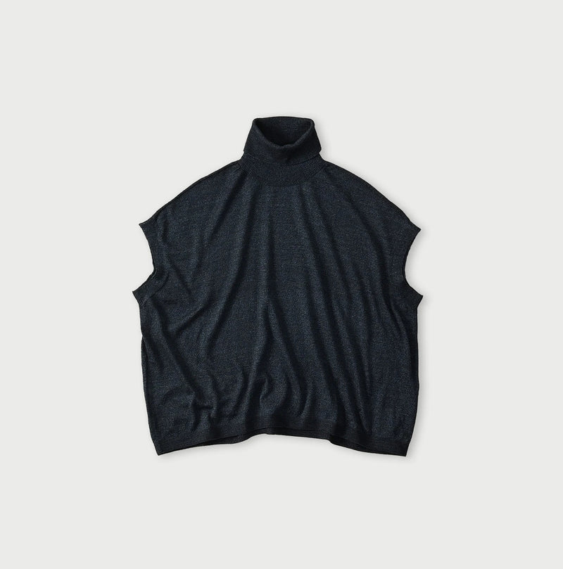 45R Indigo Super Gauze M-turtleneck - Image 1