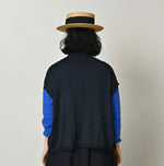 45R Indigo Super Gauze M-turtleneck