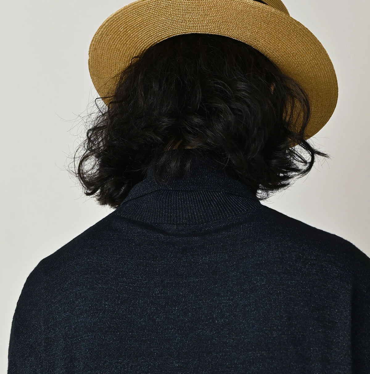 45R Indigo Super Gauze M-turtleneck