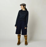 45R Indigo Super Gauze Frill T-Shirt