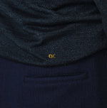 45R Indigo Super Gauze Frill T-Shirt