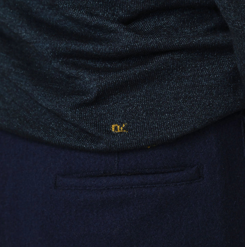 45R Indigo Super Gauze Frill T-Shirt - Image 9
