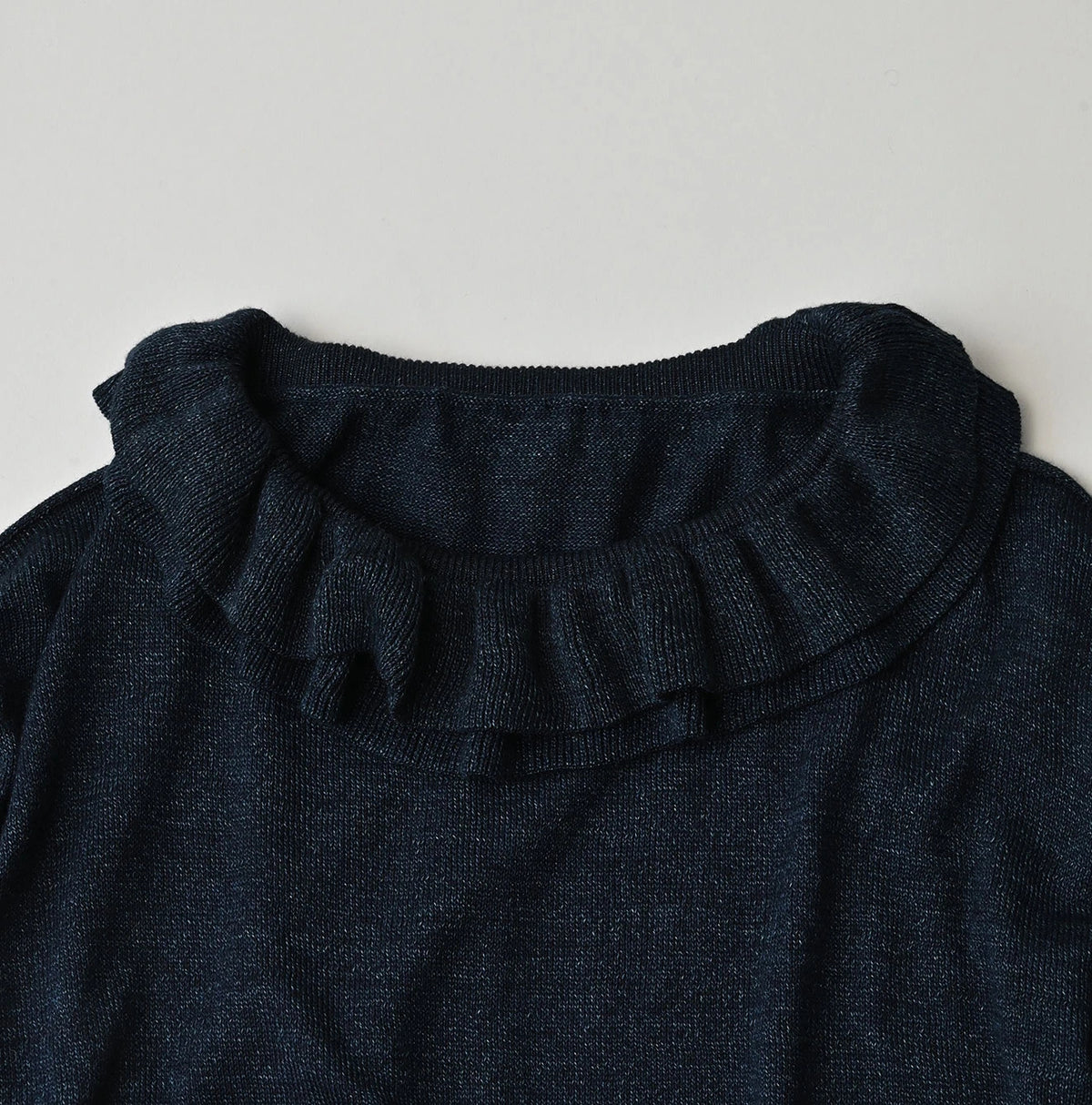 45R Indigo Super Gauze Frill T-Shirt - Image 11