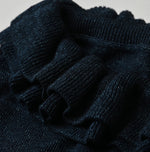 45R Indigo Super Gauze Frill T-Shirt