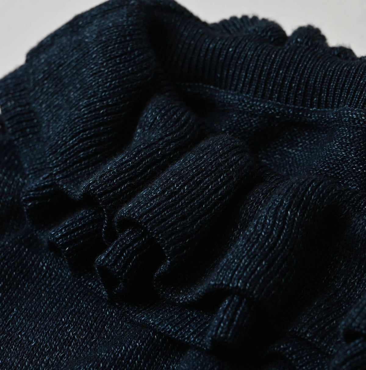 45R Indigo Super Gauze Frill T-Shirt - Image 12