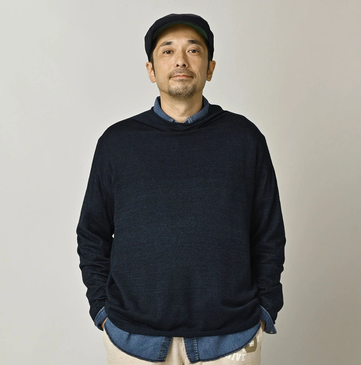 45R Indigo Super Gauze 908 Crewneck