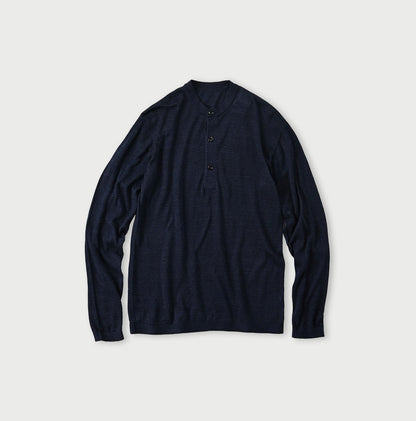 45R Indigo Super Gauze 908 Henley