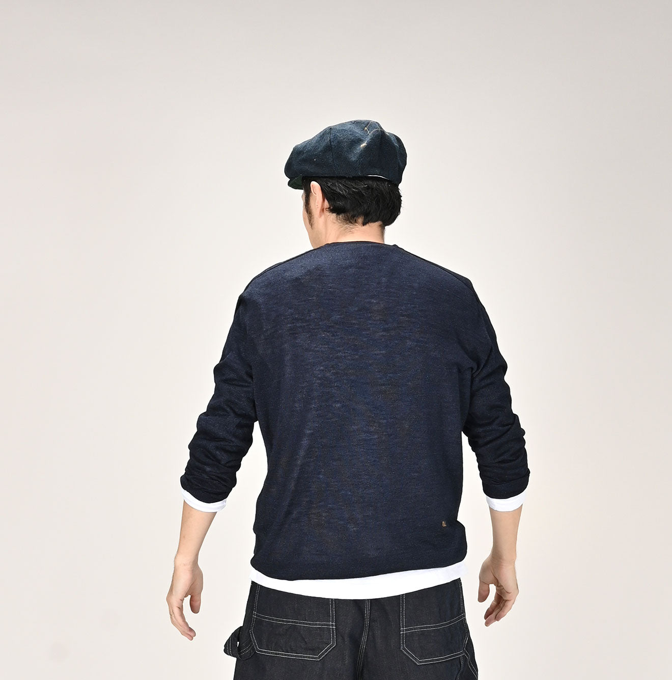 45R Indigo Super Gauze 908 Henley