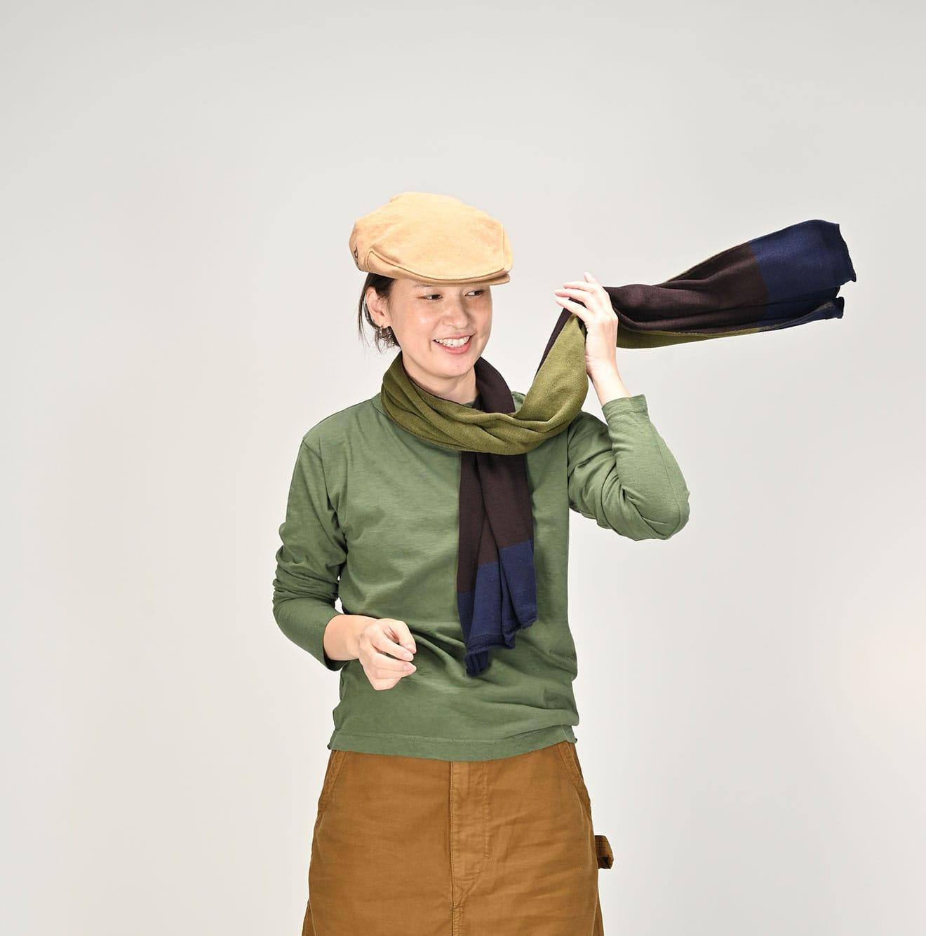 Super Gauze Tricolor Muffler - 45R by 45rpm studio