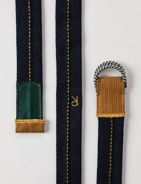 Indigo Military Tubular Knit Belt