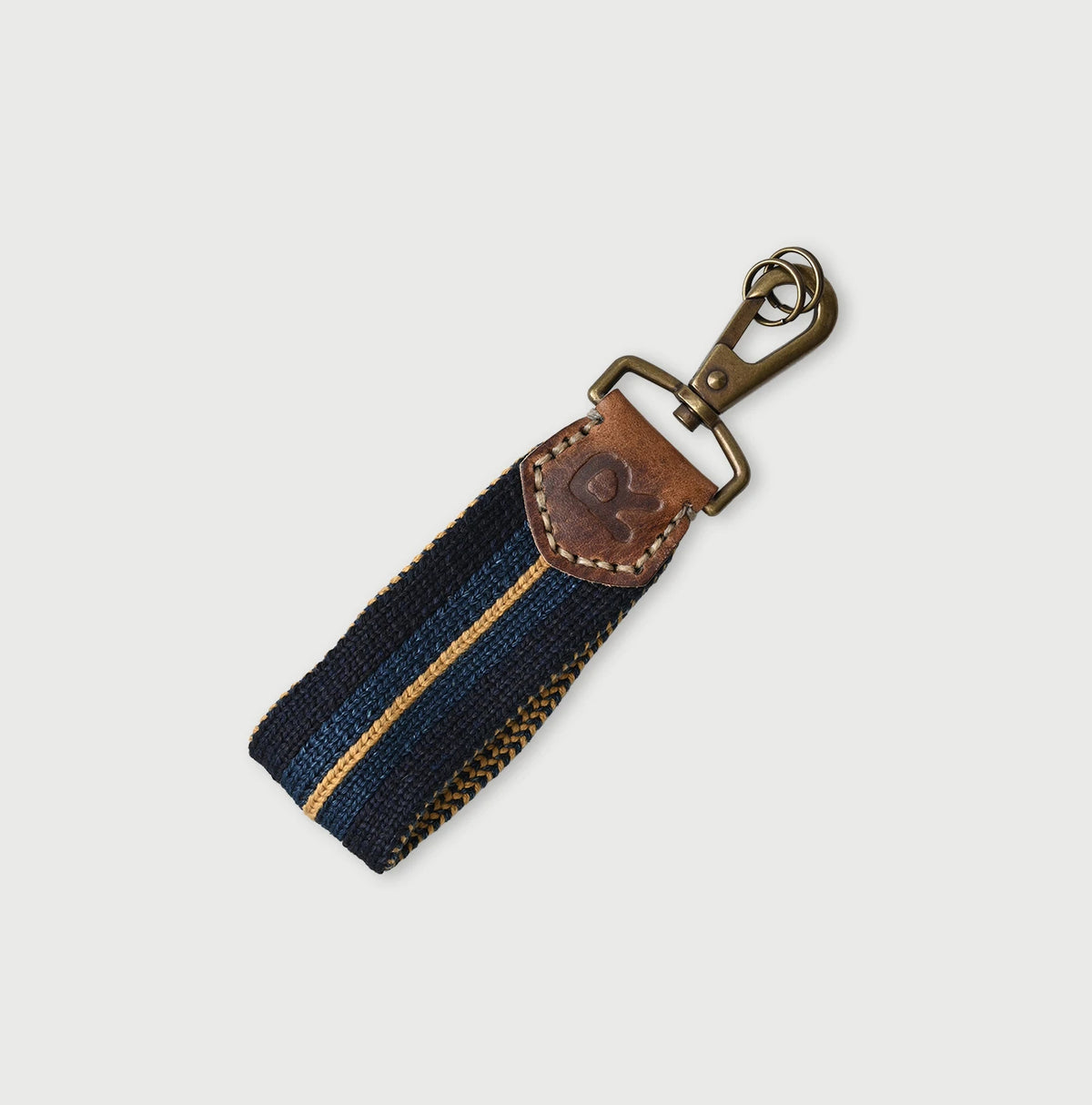 45R Indigo Regimental Knit Key Holder - Image 1