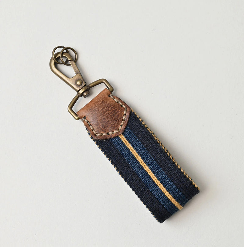 45R Indigo Regimental Knit Key Holder - Image 2