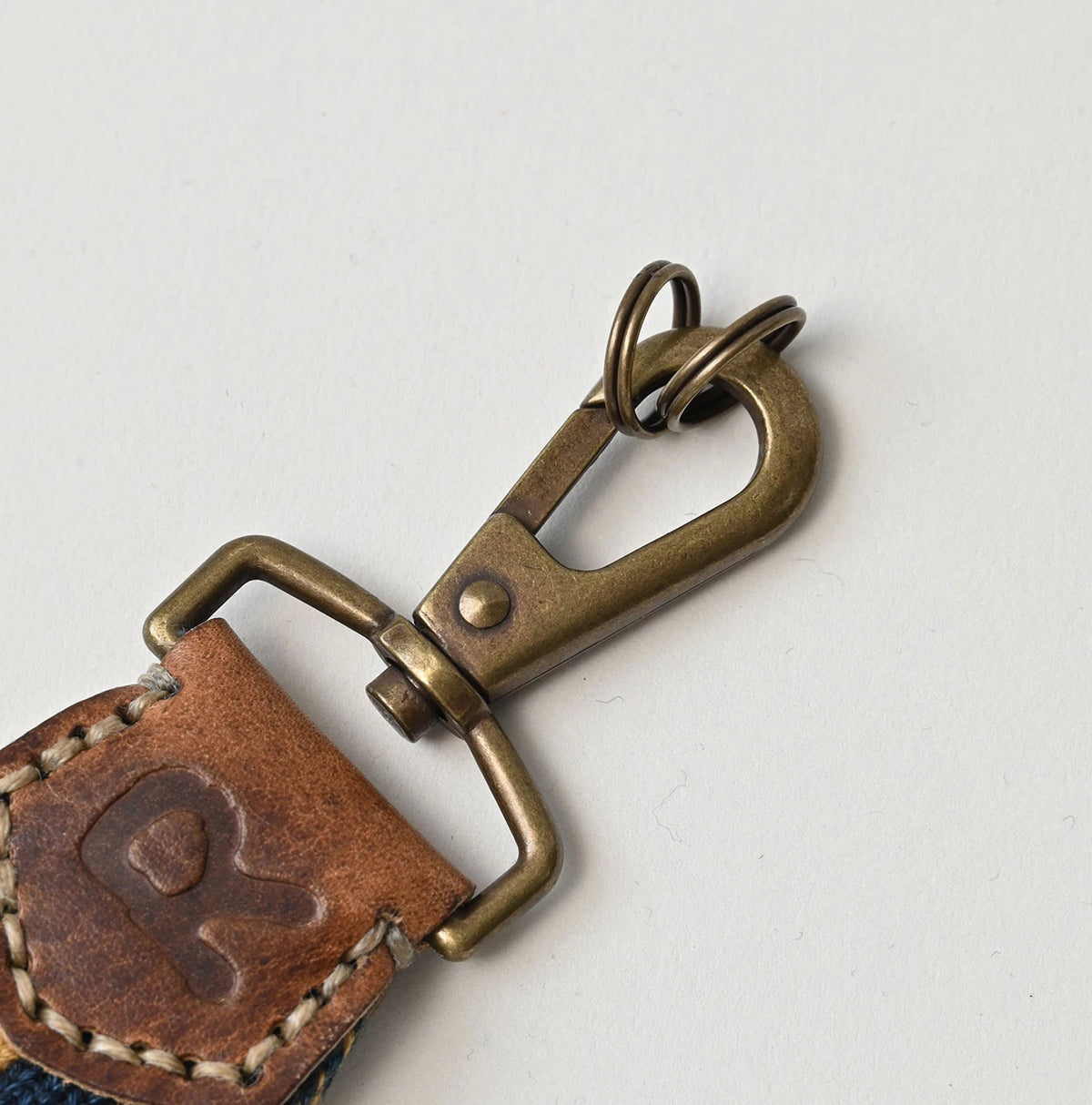 45R Indigo Regimental Knit Key Holder - Image 3