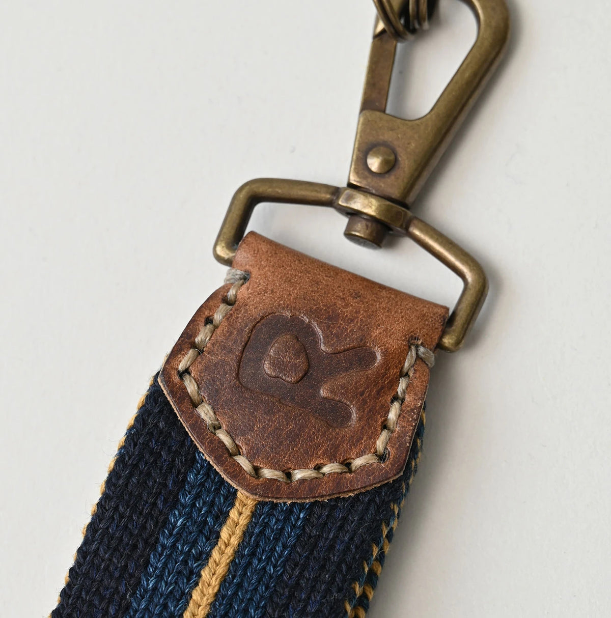 45R Indigo Regimental Knit Key Holder