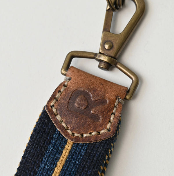 45R Indigo Regimental Knit Key Holder