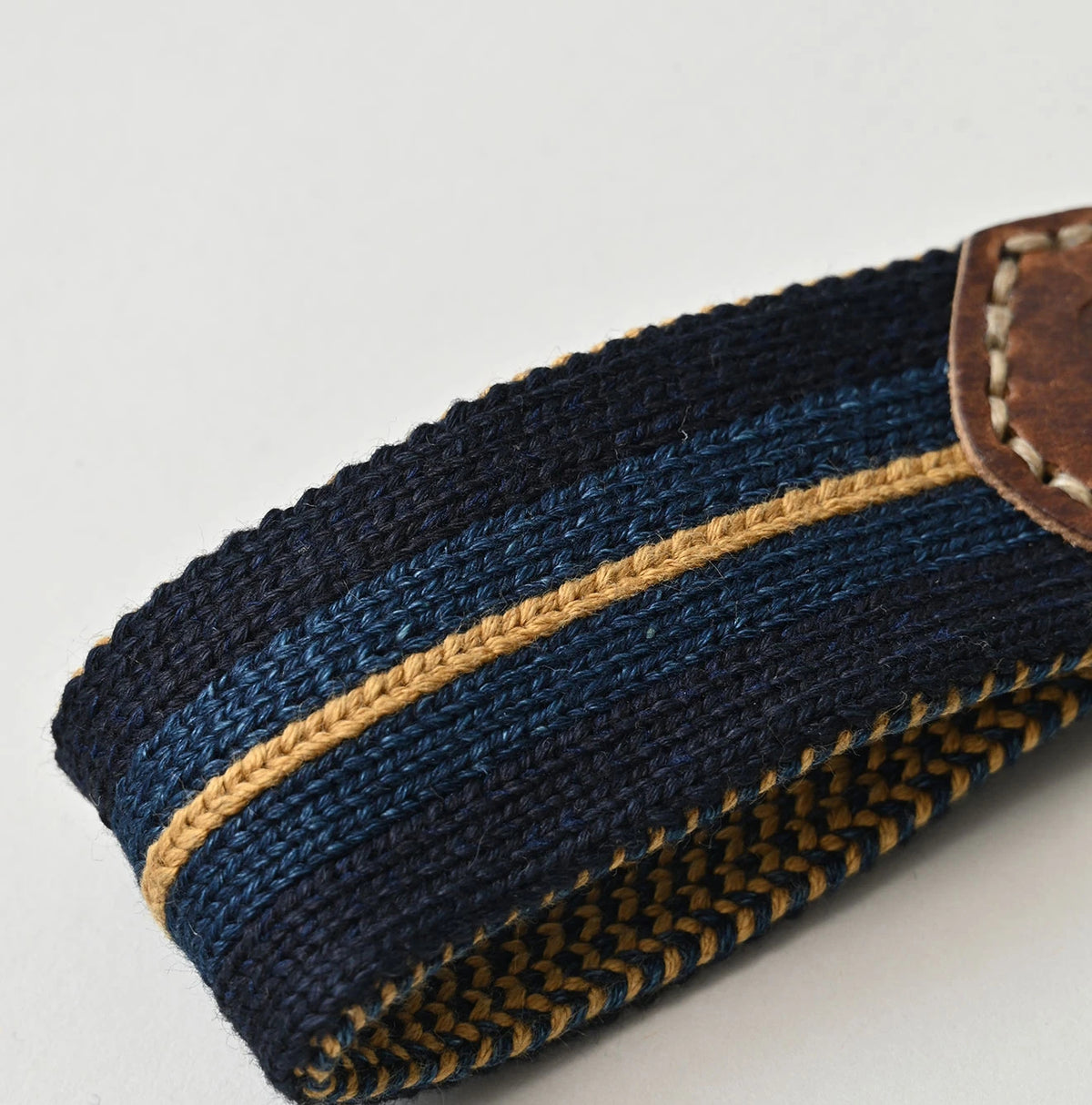 45R Indigo Regimental Knit Key Holder