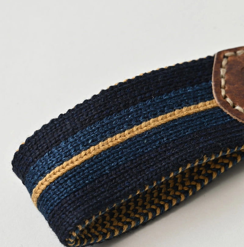 45R Indigo Regimental Knit Key Holder - Image 5