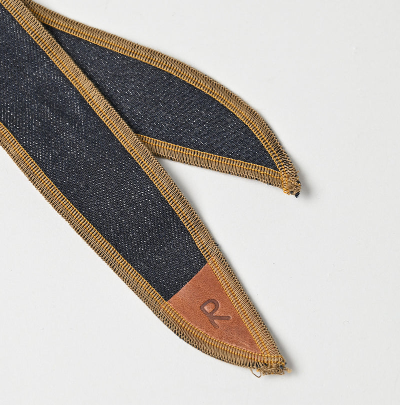 45R Indigo Tweed Denim Tie