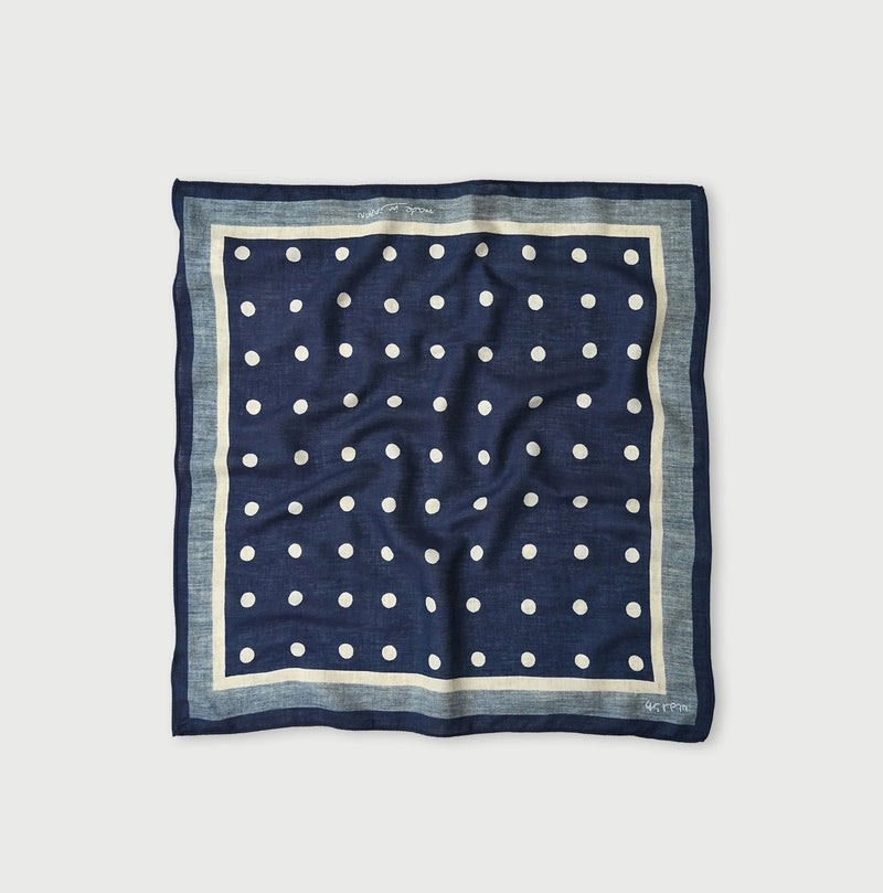 45R Indigo Supima Twill Korokoro Bandana - Image 1