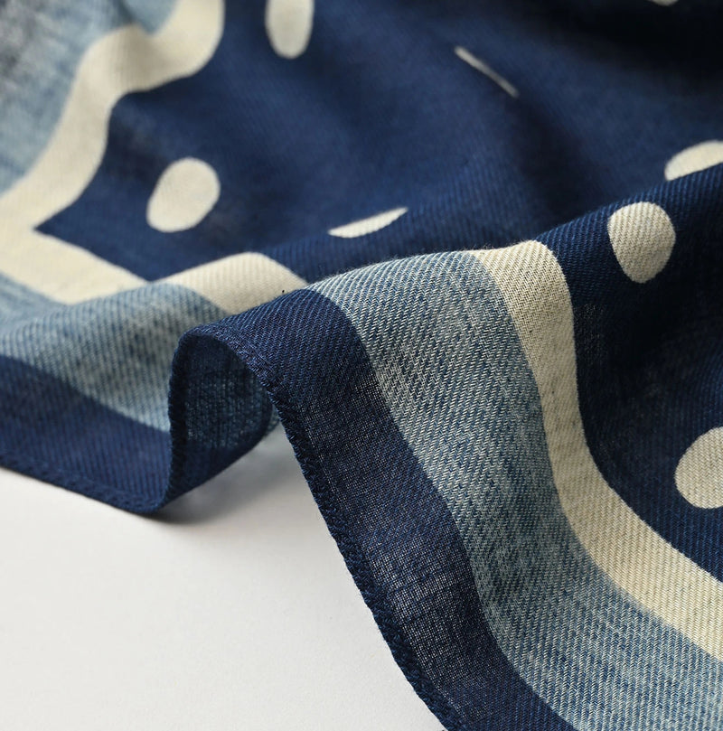 45R Indigo Supima Twill Korokoro Bandana - Image 5