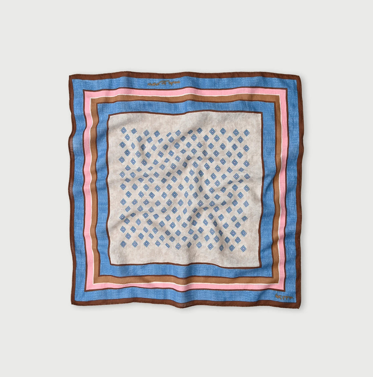 45R Supima Twill Square Komon Bandana