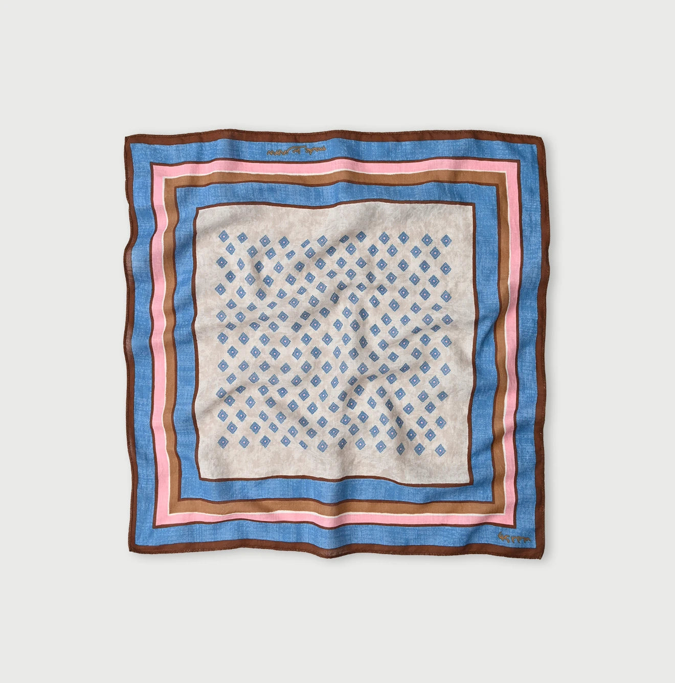 45R Supima Twill Square Komon Bandana - Image 1