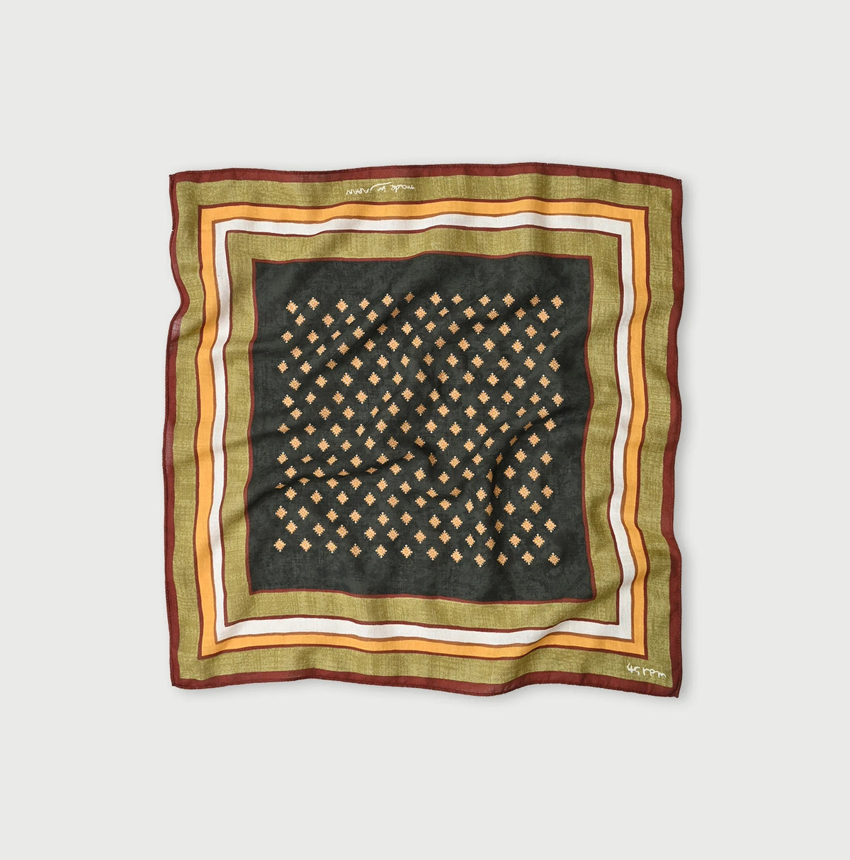45R Supima Twill Square Komon Bandana