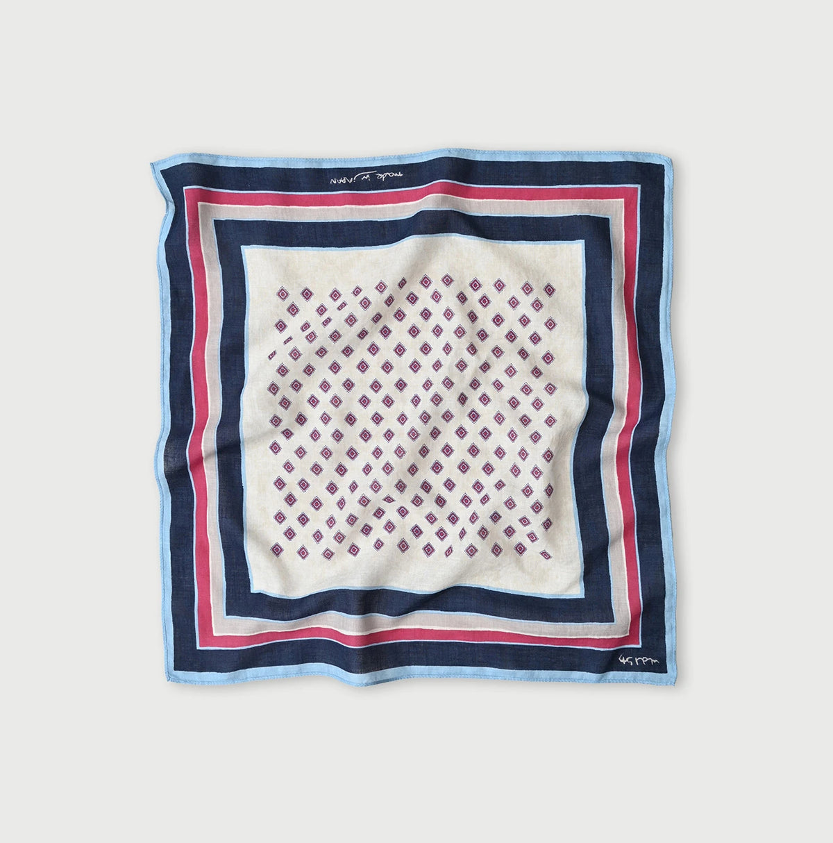 45R Supima Twill Square Komon Bandana