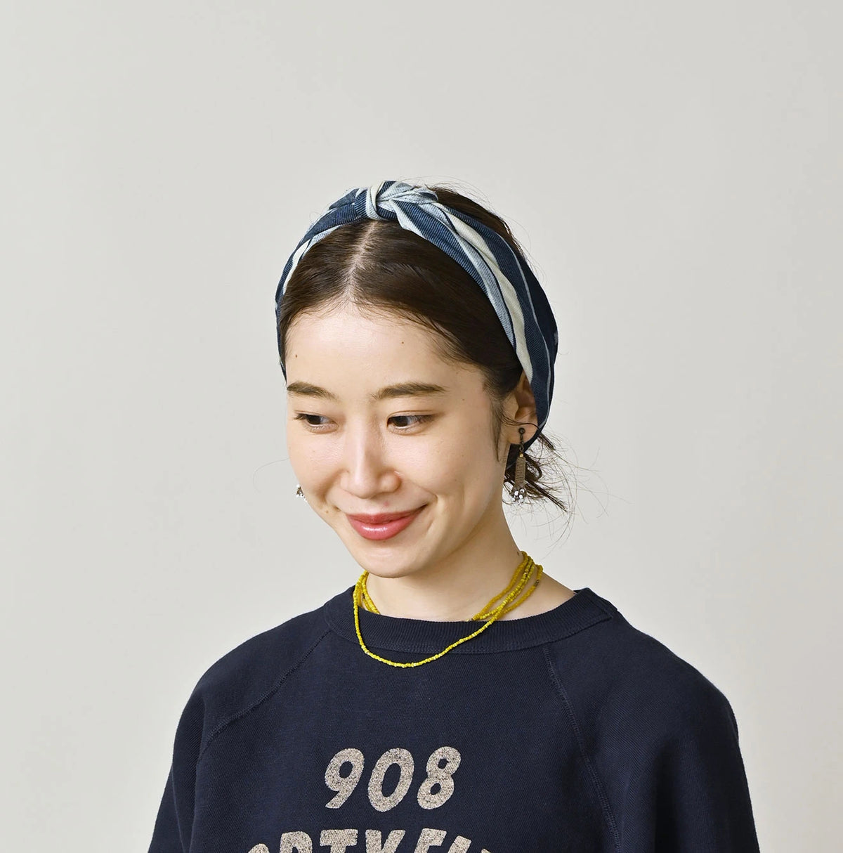 45R Indigo Supima Twill Square Komon Bandana - Image 2