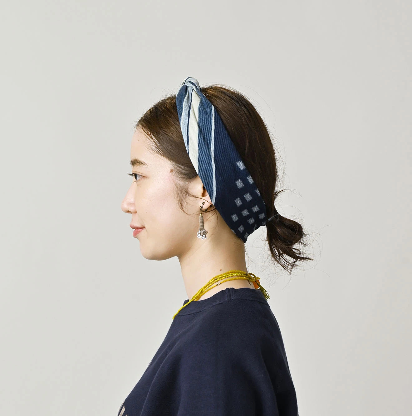 45R Indigo Supima Twill Square Komon Bandana - Image 3