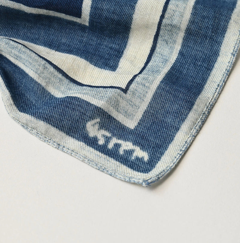 45R Indigo Supima Twill Square Komon Bandana - Image 5