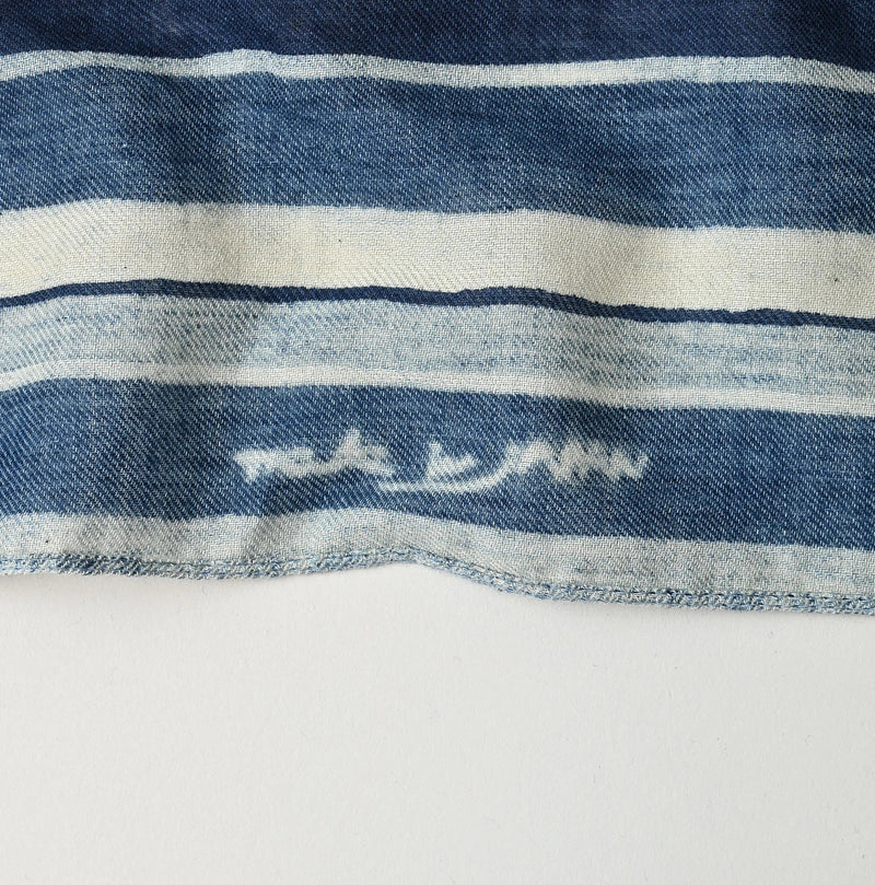 45R Indigo Supima Twill Square Komon Bandana - Image 8