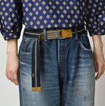 45R Indigo Regimental Knit Belt
