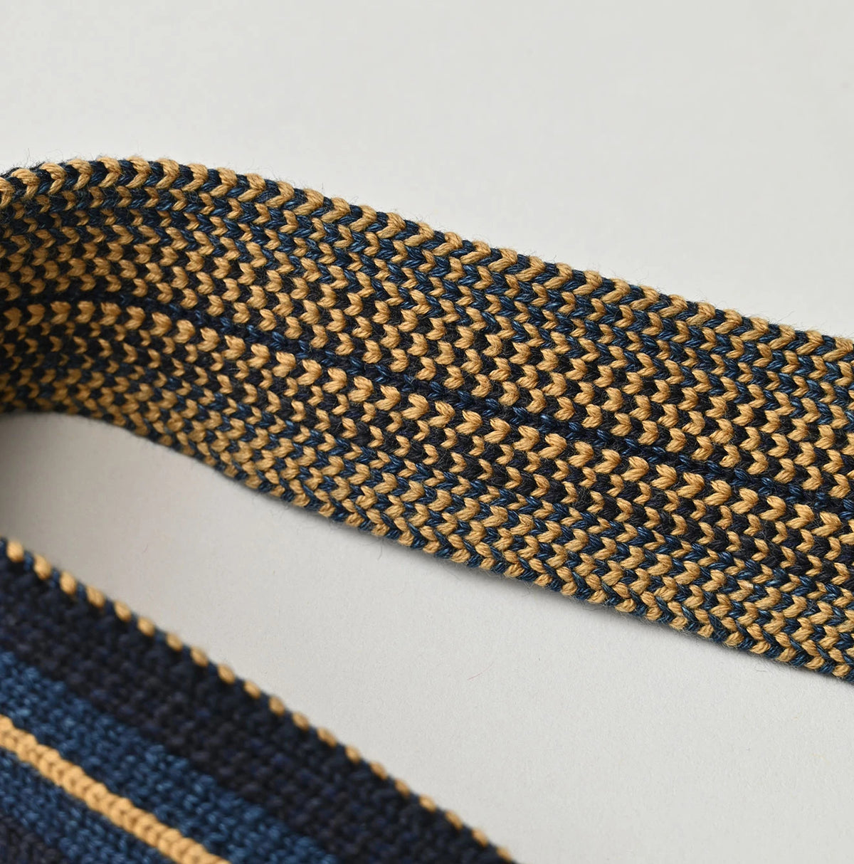 45R Indigo Regimental Knit Belt