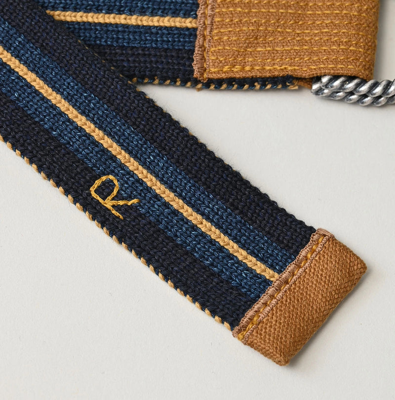 45R Indigo Regimental Knit Belt - Image 8