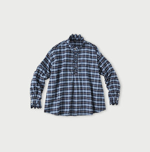 Light Oxford Cutwork Pullover Shirt