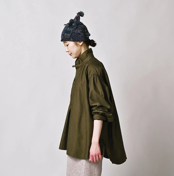 45R Yoko Sateen Shawl Collar Blouse