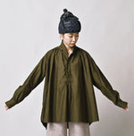 45R Yoko Sateen Shawl Collar Blouse