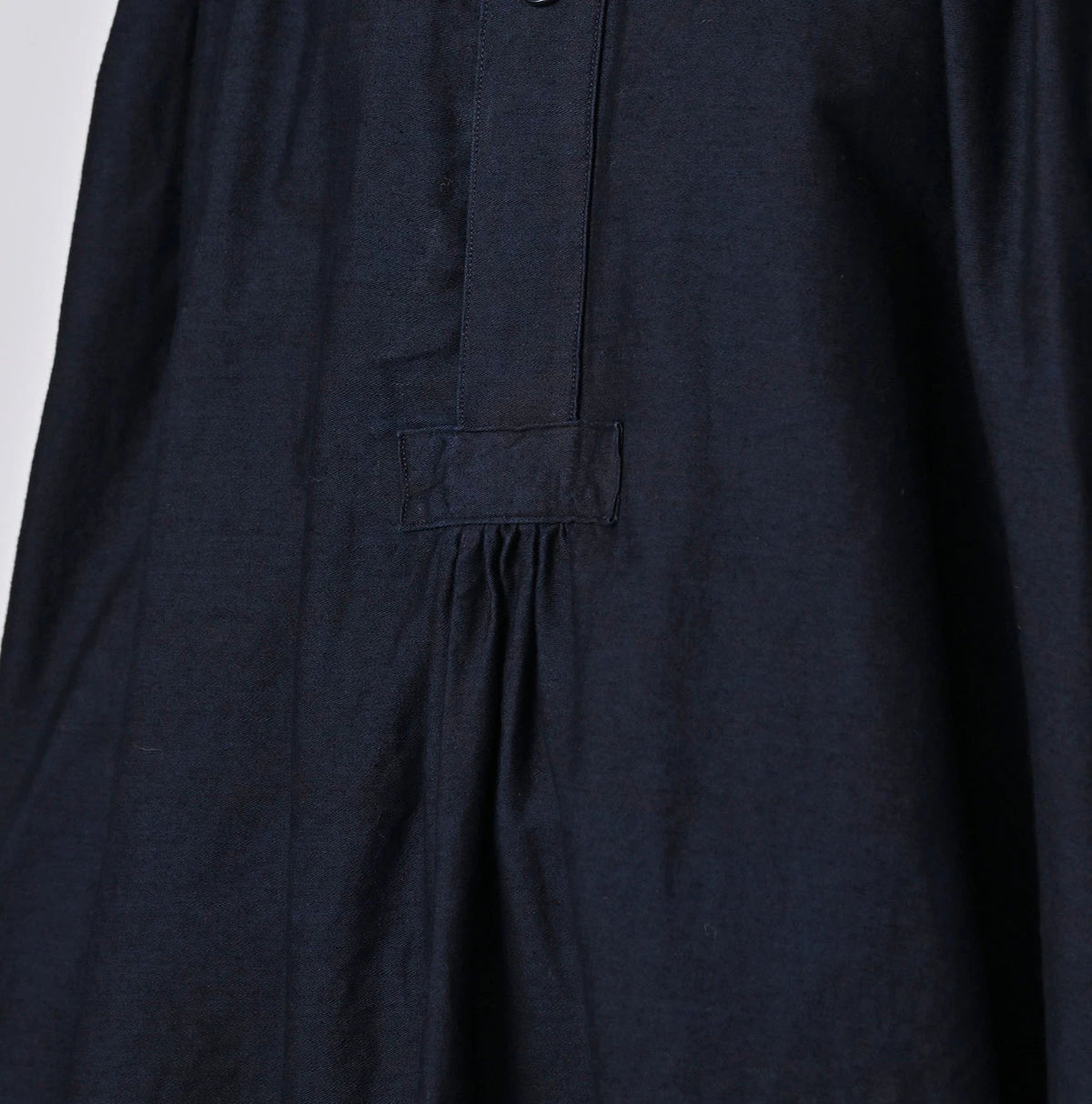 45R Indigo Yoko Sateen Shawl Collar Blouse