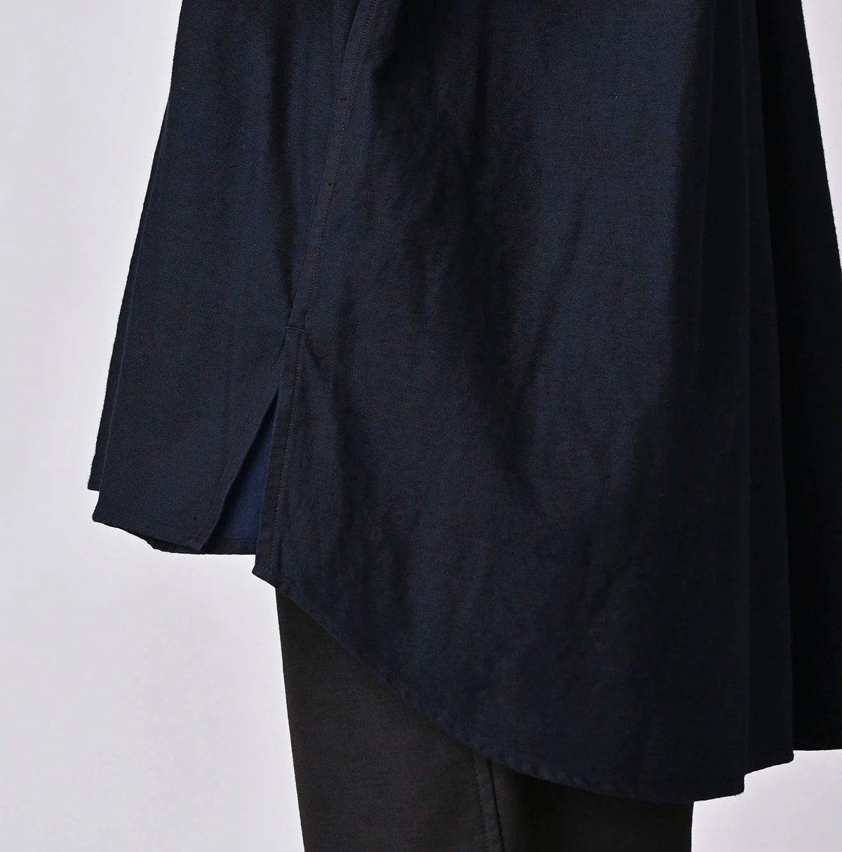 45R Indigo Yoko Sateen Shawl Collar Blouse - Image 9