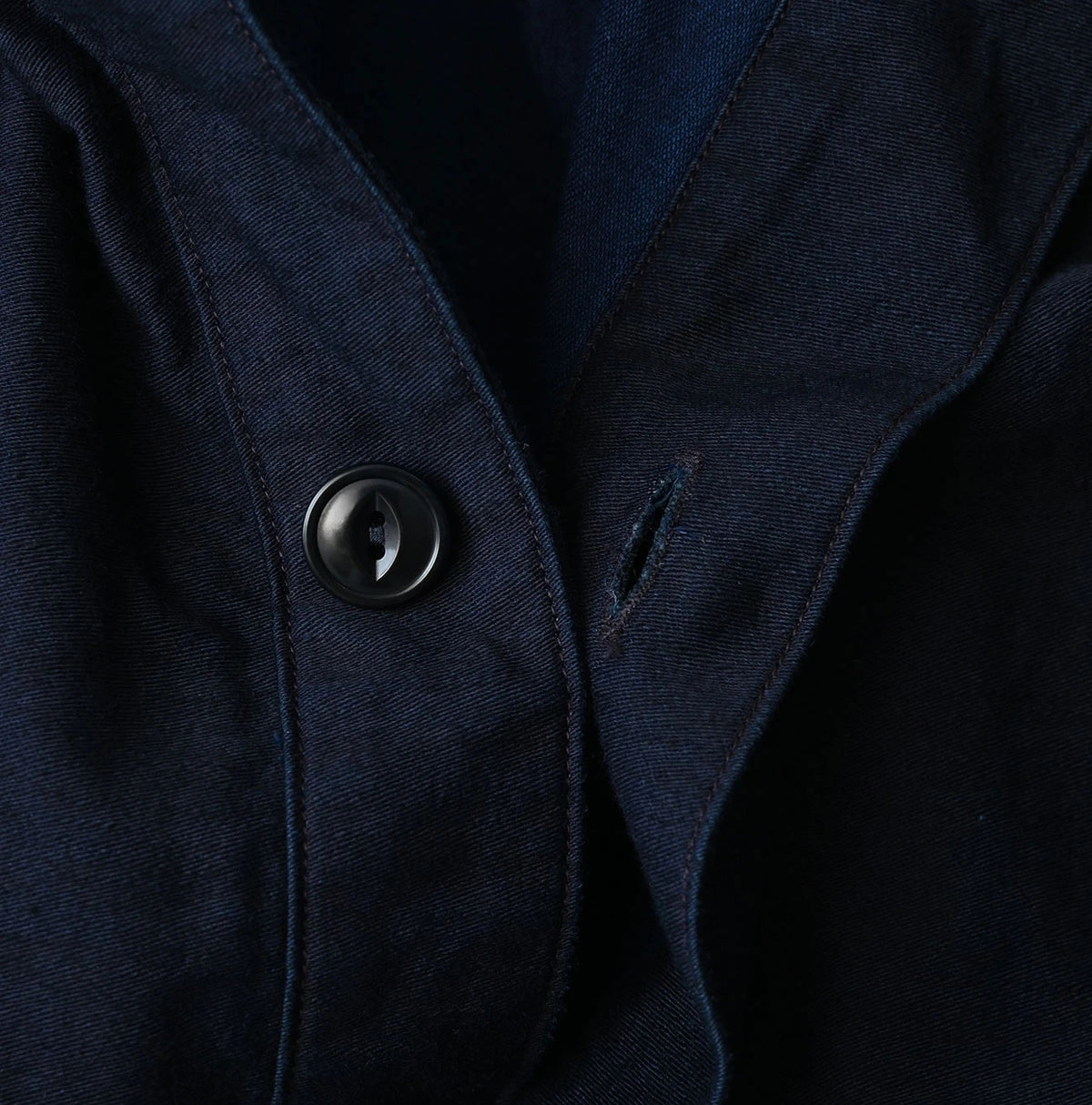 45R Indigo Yoko Sateen Shawl Collar Blouse - Image 16