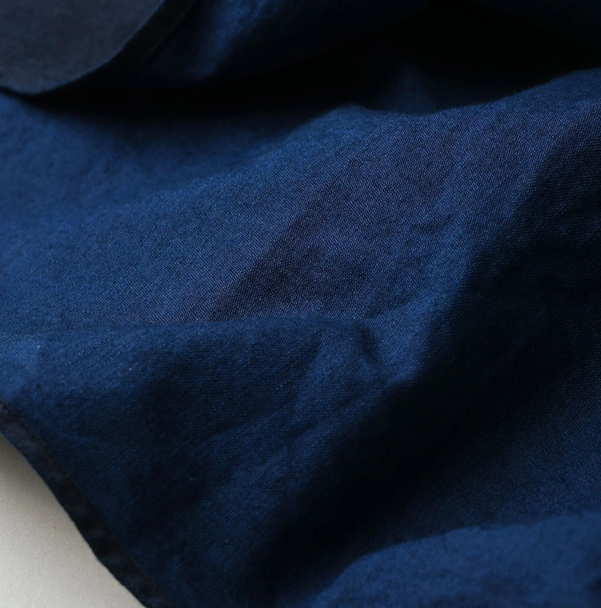 45R Indigo Yoko Sateen Shawl Collar Blouse