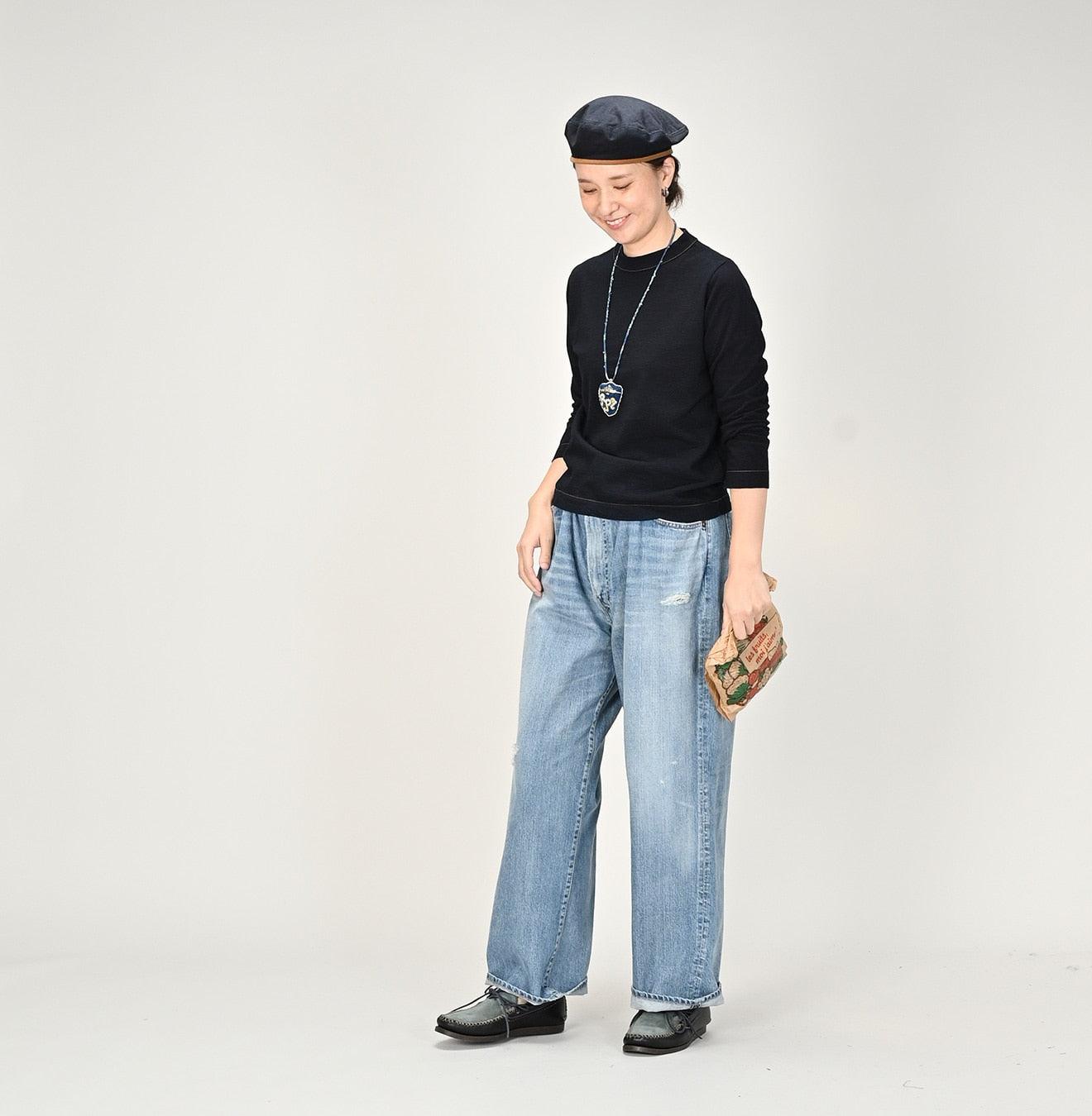 25SS 45R プリント四角Tシャツ　インディゴ Indigo SquareT-shirt – 45R GLOBAL