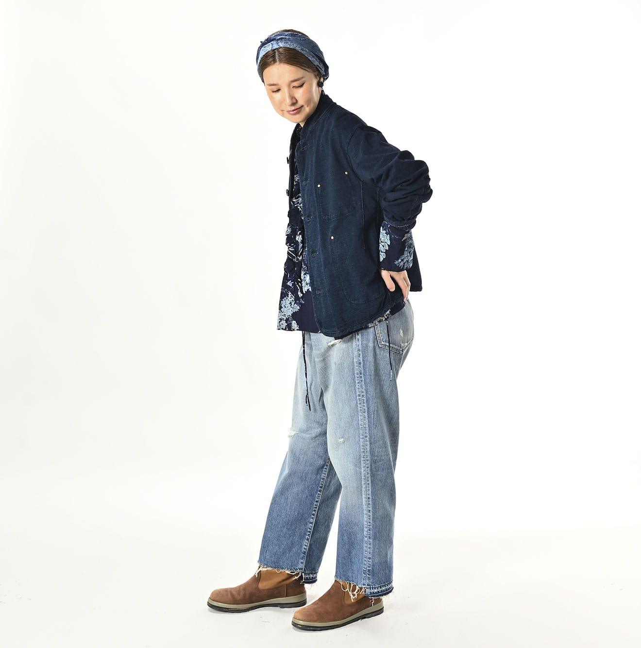 ジャケット・アウター Embroidered Design Tyrolean Jacket Indigo Dekoboko Tenjiku 908 Tyrolean Jacket (Size 1 & 3