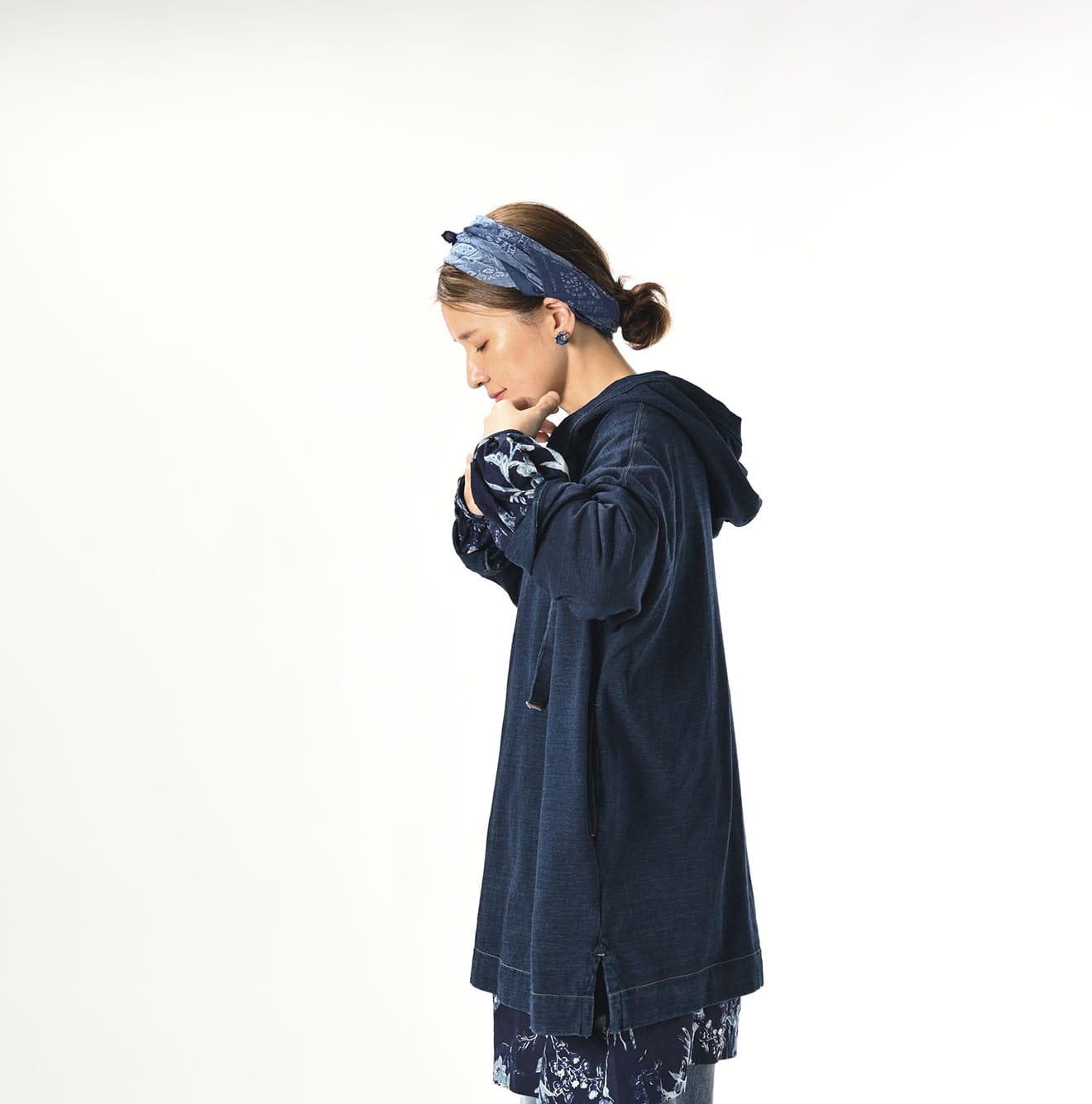 45R Indigo Dekoboko Tenjiku 908 Hoodie