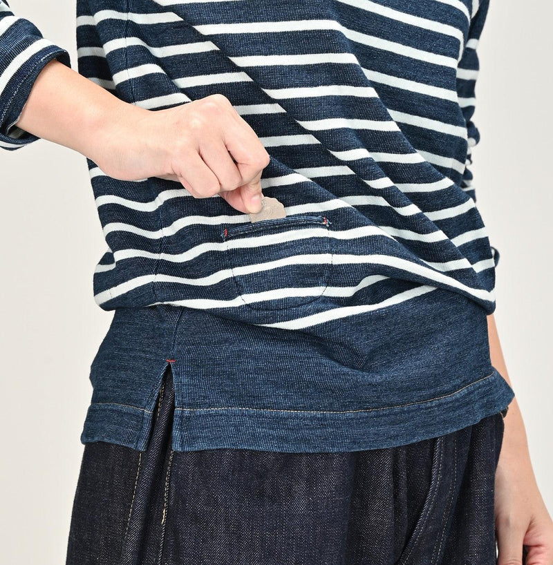 Indigo Basque 908 T-shirt (Size 2) - 45R by 45rpm studio