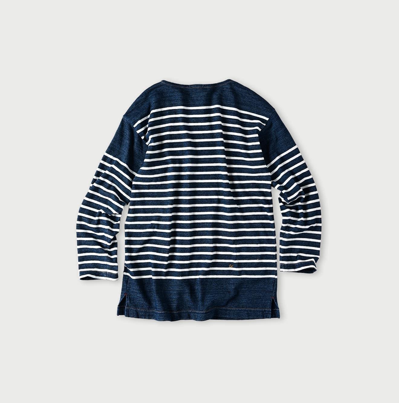 【YAECA】ZIP SHIRT INDIGO Lサイズ　12401 YAECA】ZIP SHIRT INDIGO Lサイズ 12401